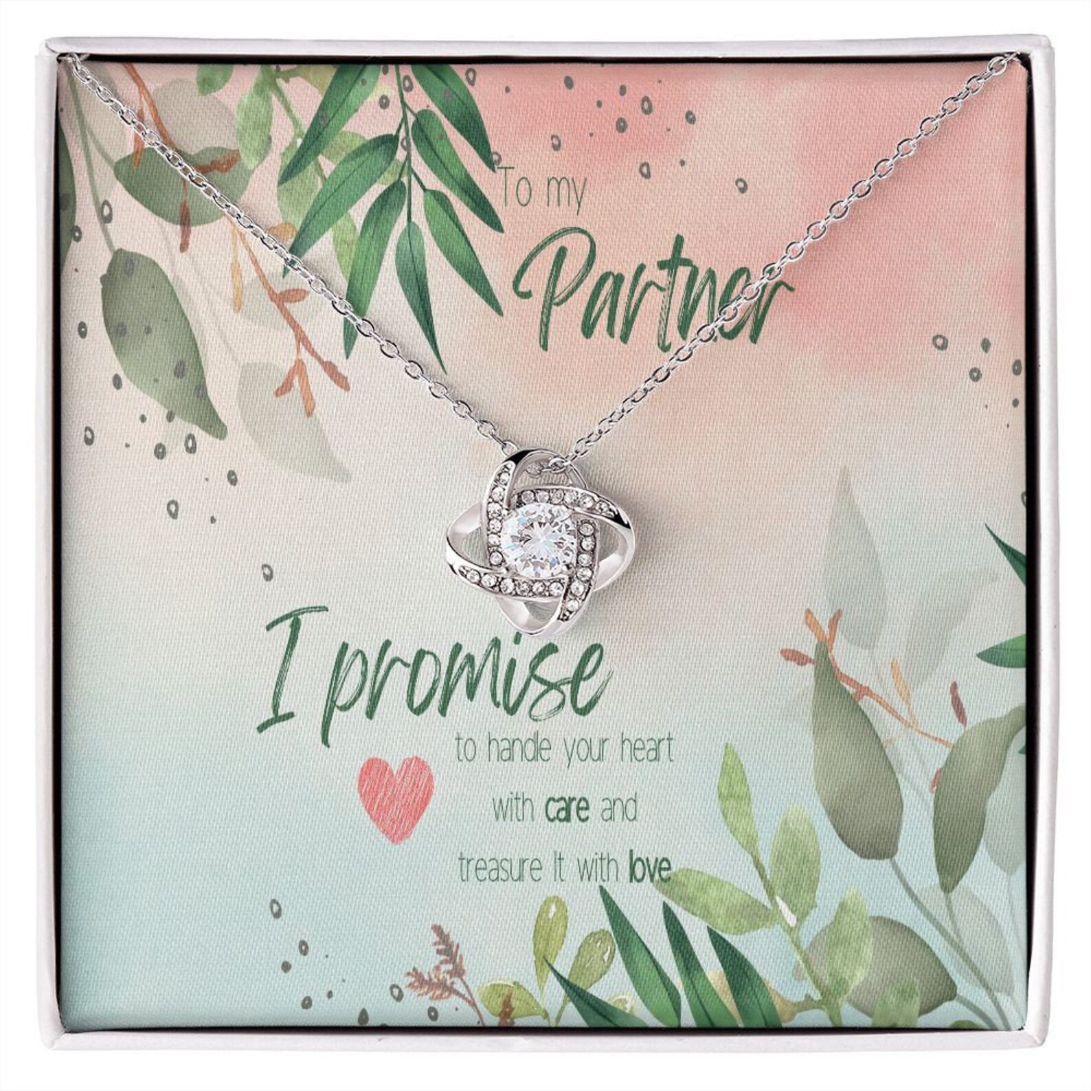 Collier de nœuds d’amour pour eux (variantes en or jaune et blanc)