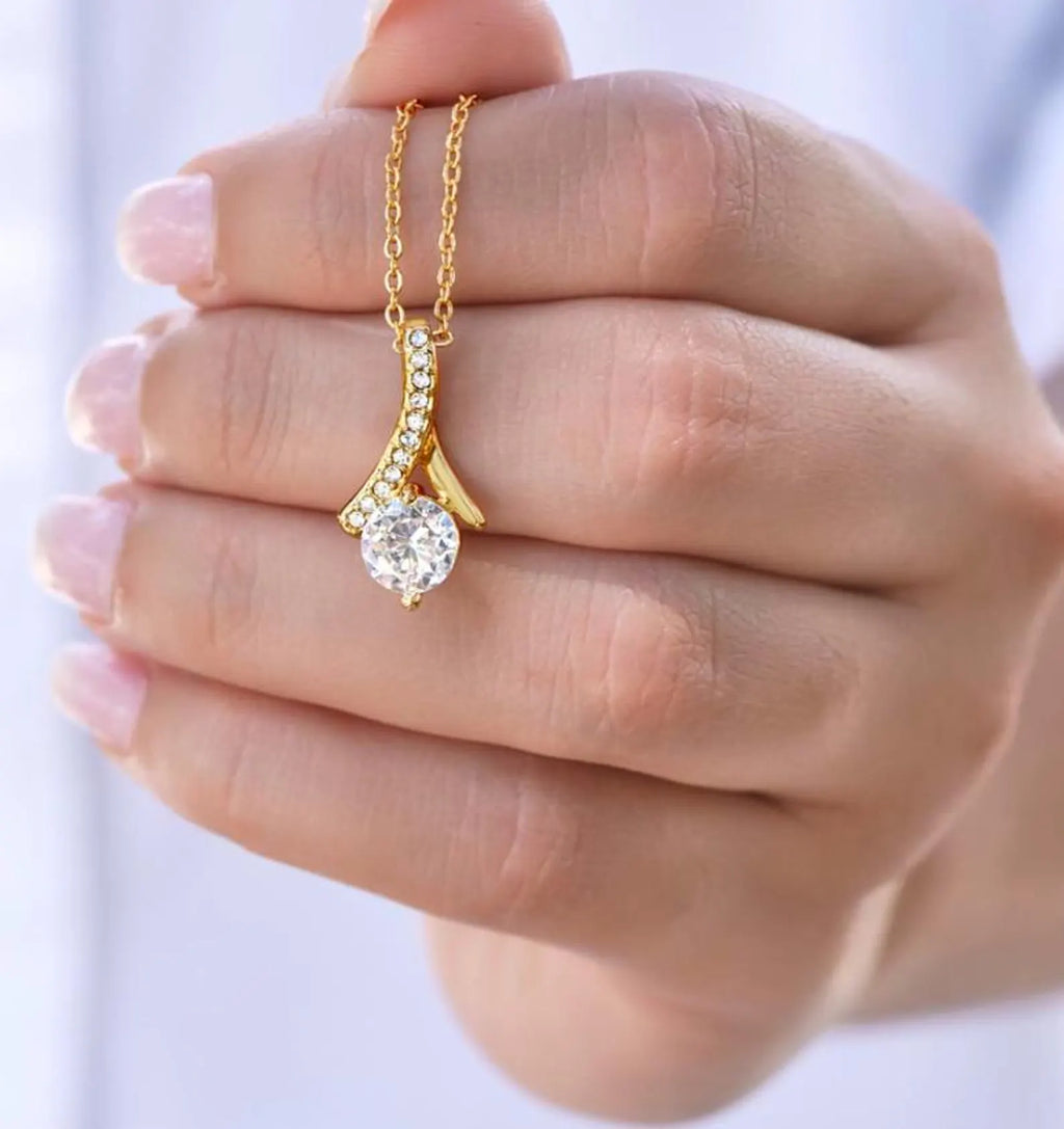 Collier à pendentif beauté séduisante avec message Loving To My Wife